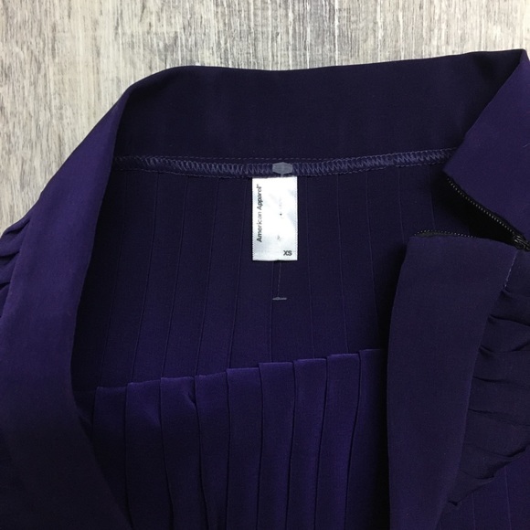 American Apparel pleated purple skirt, size XS. - Picture 3 of 6